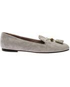 ChloƩ Dafne Leather-tassel Suede Loafers - Lyst