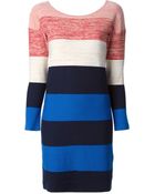 Sonia By Sonia Rykiel Striped Fitted Sweater Dress - Lyst