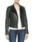 Dl2 By Dawn Levy Kristine Lambskin Leather Moto Coat - Lyst