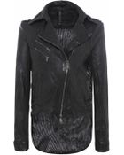 Giorgio Brato Tail Leather Biker Jacket - Lyst