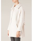 Maison Ullens Checkerboard Pattern Knitted Coat - Lyst