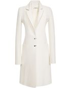 Mugler Tailored Wool Coat In Natural - Lyst