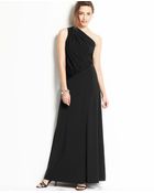 Ann Taylor One Shoulder Jersey Gown - Lyst