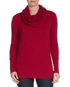 Elie Tahari Cashmere Ribbed-Cowlneck Sweater - Lyst