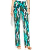 Michael Kors Michael Wide-Leg Ikat-Print Pants - Lyst