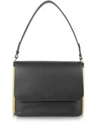 Jean Paul Gaultier Black Leather Shoulder Bag W/Metal Detail - Lyst