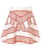 3.1 Phillip Lim Red Melange Graphic Flounce Skirt - Lyst