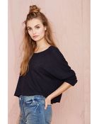 Nasty Gal Loose Your Cool Sweater - Navy - Lyst