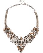 Valentino Glam Flowers Silver-Tone Crystal Necklace - Lyst