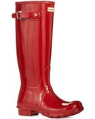 Hunter Original Gloss Tall Boots - Lyst