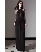 Temperley London Long Draped Amber Dress - Lyst