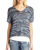 Eileen Fisher Brushstroke Tape V-Neck Top - Lyst