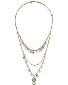 Topshop Disc Drop Multi-Drop Necklace - Lyst