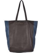 Stefanel Washed Leather Tote Bag - Lyst