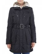 Creenstone Snow Leopard Print Collar Coat - Lyst