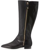 J. Reneé Nemogen Suede And Leather Riding Boot - Lyst