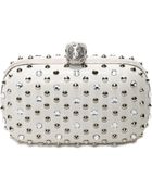 Alexander McQueen Studs Swarovski Faceted Skull Box Clutch - Lyst