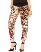 Guess Midrise Leopardprint Soft Pants - Lyst