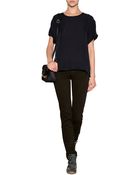Theory Silk T-Shirt - Lyst