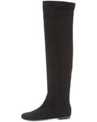 Giuseppe Zanotti Tall Round-Toe Suede Boot - Lyst