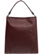 Maison Martin Margiela Burgundy Leather Bag - Lyst