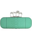 Alexander McQueen Python Knuckle Box Clutch - Lyst