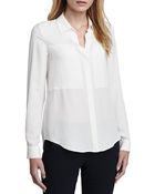 Theory Durlia Silk Blouse - Lyst