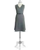 Jones New York Belted V-Neck Dress - Lyst