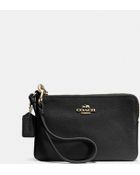 Coach Embossed Small L-Zip Wristlet In Leather - Lyst