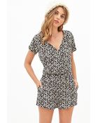 Forever 21 Abstract Print Surplice Romper - Lyst