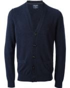Woolrich V-Neck Cardigan - Lyst