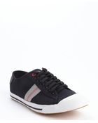 Ben Sherman Black And Red Canvas 'Earl' Sneakers - Lyst