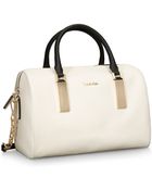 Calvin Klein Scarlett Sleek Barrel Satchel - Lyst