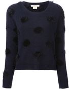Pinko Furry Polka Dot Sweater - Lyst