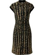 Roberto Cavalli Intarsia Knit Leopard Print Dress - Lyst