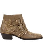 Chloé Susanna Studded Ankle Boots - Lyst