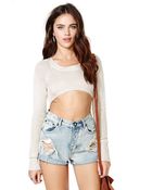 Nasty Gal Never Forever Crop Sweater - Lyst