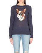 Wildfox Knitted Bulldog Jumper - Lyst
