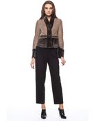 Badgley Mischka Cynthia Beaded Fur Jacket - Lyst