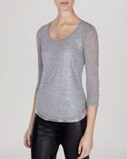 Karen Millen Tee - Metallic Layered - Lyst