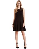 Karen Kane Lace Yoke Dress - Lyst