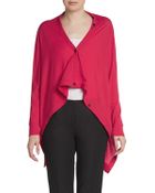Lafayette 148 New York Wool Long-Sleeve Draped Cardigan - Lyst