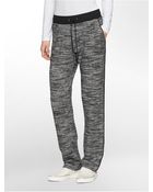 Calvin Klein Heathered Drawstring Knit Pants - Lyst