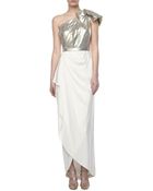 Notte By Marchesa One-shoulder Combo Gown - Lyst