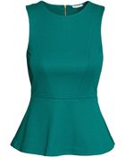 H&M Sleeveless Peplum Top - Lyst