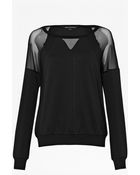 French Connection Milly Mesh Jersey Jumper - Lyst