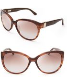 Ferragamo Vara Snake Oversized Sunglasses - Lyst