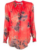 Raquel Allegra Red Tie Dye Blouse - Lyst
