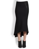 Haider Ackermann Leather-Insert Maxi Skirt - Lyst