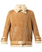 Acne Studios Velocite Oversized Shearling Jacket - Lyst